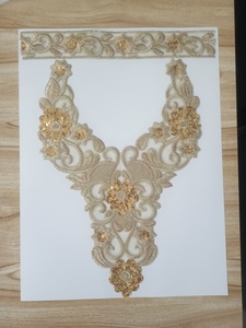 Motifs de broderie exquis pour encolures, patchs, designs personnalisés, tailles variées, tissu non-tissé, vente en gros, dentelle Honey, textiles de maison pour - Product Image 3