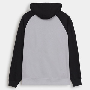 Custom High Quality Heavyweight 100% Cotton Black Hooded Winter Casual Pullover with Digital Printing Pocket Drop Shoulder - Product Image 5