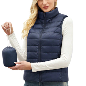 custom design puffer vest gilets waistcoat casual fashion winter woman clothes coat puffer sleeveless <b>jacket</b> women puffer vest - Product Image 1