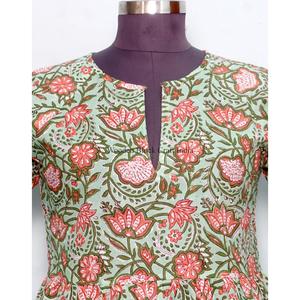 เดรสชายหาดฤดูร้อนสำหรับผู้หญิง ดีไซน์โดดเด่น ผ้าฝ้ายเนื้อนุ่มพรีเมียม แขนยาว ทรงเอ พิมพ์ลายดอกไม้ ระบายอากาศได้ดี - Product Image 3