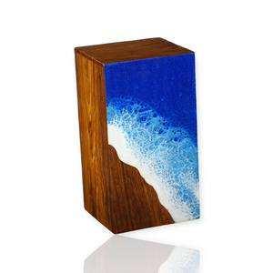 Personalized Rosewood Ocean Urn Box Handcrafted Memorial <b>Keepsake</b> <b>for</b> human <b>ashes</b> medium size 9x5.5 inches urn box - Product Image 1