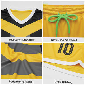 ชุดฟุตบอลคุณภาพสูง 100% โพลีเอสเตอร์ สำหรับทุกเพศ พร้อมปักชื่อทีมได้ แห้งเร็ว ระบายอากาศดี มีตัวเลือกปรับแต่งได้สำหรับผู้ใหญ่ - Product Image 5