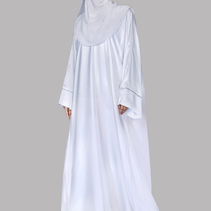 OEM <b>Women</b> <b>Abaya</b> Factory Luxury Modest Wear Satin Plaid with Pockets Embellishments Custom Size Options Eco-Friendly - Product Image 2