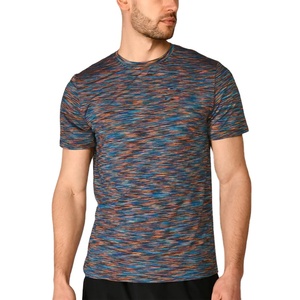 Venta caliente OEM calidad fantástica gimnasio deportes compresión cuello redondo Camiseta hombres transpirable tela de secado rápido 2017 - Product Image 3