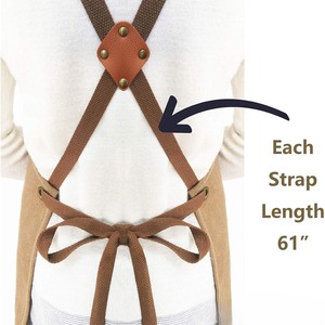 ผ้ากันเปื้อนครัวแบบหนาพิเศษ พร้อมสายรัดเอวและกระดุมปิด ผลิตจากผ้าโพลีเอสเตอร์ที่สวมใส่สบาย เหมาะสำหรับเชฟ พนักงานร้านอาหาร และบาร์ - Product Image 4