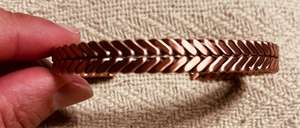 Bracelet en cuivre massif réglable fait main, design traditionnel, pour la santé et la mode, qualité supérieure - Product Image 5