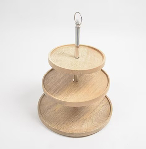 Soporte Decorativo de Madera para Tartas, Soporte de Madera Ornamentado para Tartas, Soporte para Frutas, Soporte para Tartas para Bodas y Fiestas, Exhibidor de Postres - Product Image 6