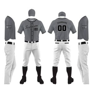 Top Manufacturer Direct Factory Price Customized Baseball Jersey with <b>Shorts</b> Sets Sports Wear OEM Services Baseball Uniform - Product Image 1