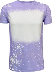 T-shirt femme à manches courtes, col rond, imprimé par sublimation dégradé, séchage rapide, décontracté, été, 100% polyester. - Product Image 5