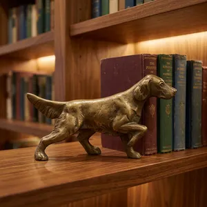 Escultura de Perro de Bronce Hecha a Mano, Figura de Animal de Diseño Tradicional, Decoración de Mesa, Adorno para Sala de Estar - Product Image 6