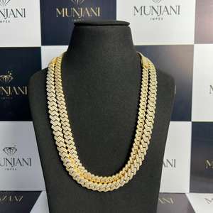 Collar de Lujo con Cadena Cubana Chapada en Oro de Plata S925, con Moissanita VVS Personalizada que Pasa la Prueba del Diamante, Estilo Hip Hop, Certificado IGI - Product Image 5