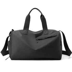 Pink Nylon <b>Duffel</b> <b>Bag</b> With Black Handles Zipper Closure Large Capacity Sport Gym <b>Bag</b> - Product Image 4