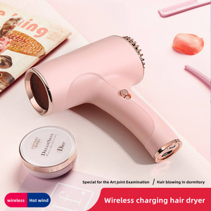 New Wireless <b>Portable</b> <b>AC</b> Motor Plastic Hair Dryer 1800W High Power 3-Speed Negative Ion Battery-Powered Household Travel - Product Image 4