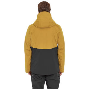 Chaquetas de Esquí de Lona Personalizadas al por Mayor, Ropa de Invierno Cómoda y Transpirable, Chaqueta de Esquí para Hombre con Logotipo Frontal Teñido Liso - Product Image 3