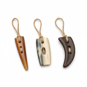 Handmade Eco-Friendly Buffalo Horn Charms Natural Shape Polished Rustic Home Decoration <b>Toggle</b> Buttons - Product Image 1