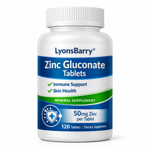 Tabletas de Gluconato de Zinc, Suplemento Mineral para la Salud Inmunológica y de la Piel en Adultos, 500 mg, 100 Unidades, Marca Privada OEM, Proveedor GMP - Product Image 2
