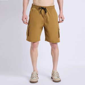Pantalones Cortos Cargo de Lino Casuales para Hombre, Multibolsillos, Ajuste Holgado, Cintura Elástica, Estilo Deportivo, Transpirables, para Verano y Actividades al Aire Libre - Product Image 4
