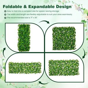 Pannello Decorativo in Salice Artificiale Espandibile con Recinzione per la Privacy e Piante Finte per l'Ingrandimento del Recinto - Product Image 5