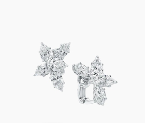 Elegant Lab Diamond Star Motif <b>Fine</b> Jewellery Mega Push Back fancy Pear & Marquise Cut White CVD HPHT Diamond by RAAMAA - Product Image 3