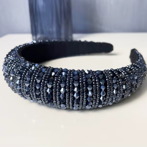 Custom Made Beaded Embroidered Sequined Eco-Friendly <b>Wedding</b> <b>Hair</b> <b>Bands</b> for Resale - Product Image 1