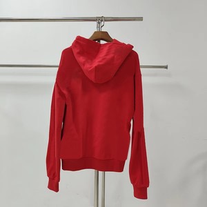 เสื้อฮู้ดผู้ชายสีดำ ทรงปกติ ผ้าฝ้ายถัก 100% สีพื้น สวมใส่สบายๆ สำหรับฤดูใบไม้ร่วง - Product Image 3