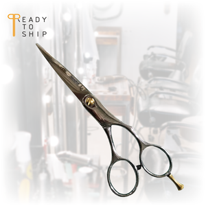 Ciseaux de coiffure japonais droits en acier inoxydable 4034 pour droitiers, finition miroir, lame convexe, poignée ergonomique, pointe affûtée - Product Image 3