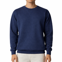 Sweat-shirt unisexe coupe classique en coton tricoté 300 GSM, molletonné, col rond, imprimé, décontracté, vente en gros ODM