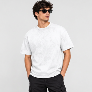 Men's Custom Oversized 100% Cotton T Shirt Vintage Washed Streetwear With Screen Print Graphic Drop Shoulder And Relaxed Fit - Product Image 5