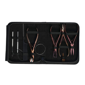 Kit profesional de herramientas para extensiones de cabello: Tenazas para microperlas de crimpado plano, removedor de cinta adhesiva, herramienta de gancho y lazo, peine de cola para separar el cabello. - Product Image 4