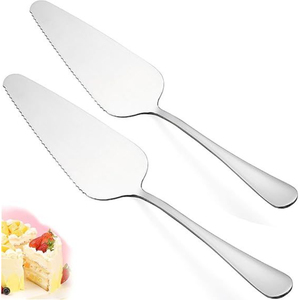 Designer Look Stainless Steel Cake Server Set with Designer Handle for Wedding Parties Cake Serving Metal Cake Tools - Product Image 3
