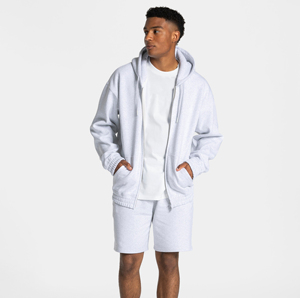 Sudadera con capucha de hombre gruesa de peso pesado con cremallera completa, estilo oversize streetwear, con bordado personalizado - Product Image 4