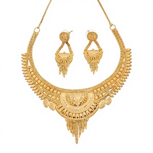 Vente en gros 14K 18K 24K plaqué or formant des colliers, colliers traditionnels, bijoux de mode, colliers courts remplis d'or en laiton. - Product Image 2