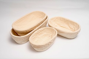 Oval Wooden <b>Bread</b> Proofing <b>Basket</b> With Liner Reusable Rattan Banneton <b>Bread</b> <b>Basket</b> For Artisan <b>Bread</b> Making - Product Image 3