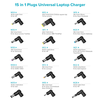 Chargeur universel pour ordinateur portable 65W pour HP Dell Samsung Sony Acer Asus Toshiba ThinkPad Fujitsu Notebook Ultrabook Laptop Power
