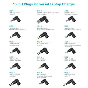 อะแดปเตอร์โน้ตบุ๊ค 65W สำหรับ HP Dell Samsung Sony Acer Asus Toshiba <span class=keywords><strong>ThinkPad</strong></span> Fujitsu โน้ตบุ๊ค อัลตร้าบุ๊ค แล็ปท็อป - Product Image 2