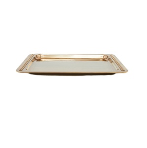 Handcrafted Brass <b>Storage</b> <b>Tray</b> for Professional Interior Decorators and International Luxury <b>Tray</b> For Serving Food And Drinks - Product Image 1