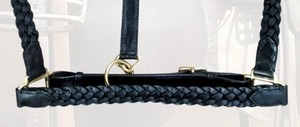 Stylish Full Leather <b>Braided</b> Horse Halter for Equestrian Use Comfortable & Durable High Quality DD Leather with Brass Fittings - Product Image 3