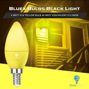 BlueX Confezione da 2 Lampadine LED Gialle 4W (Equivalente a 40 Watt) Attacco E12 per Illuminazione di Feste, Casa, Portico, Lampadine Gialle e Rosa per Illuminazione - Product Image 2