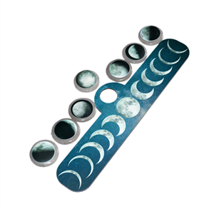 Ensemble de sept chakras en quartz cristal avec gravure des phases lunaires - Sculpture d'ange en pierre de luxe pour la décoration intérieure et les souvenirs - Product Image 2