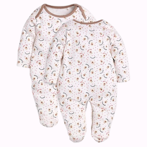ชุดรอมเปอร์เด็กทารกผ้าฝ้ายเนื้อนุ่มระบายอากาศดี ดีไซน์หรูหรา  ผู้ผลิตเสื้อผ้าแฟชั่นสำหรับเด็กทารก จัดจำหน่ายสำหรับแบรนด์เสื้อผ้าเด็กพรีเมียม - Product Image 2