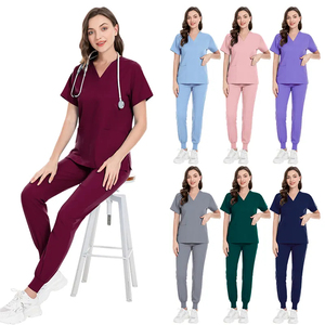 Blouses médicales pour femmes, col en V, manches courtes, uniformes médicaux, couleur personnalisable, coton et polyester tissé, usage hospitalier - Product Image 4
