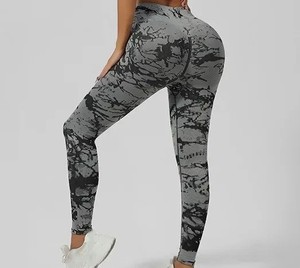 Leggings de yoga pour femmes de haute qualité, tricotés, taille mi-haute, avec poches, sans couture, doux, en élasthanne/nylon, longueur genou, pantalon de fitness - Product Image 5