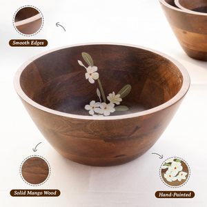 Bol de Ensalada de Madera de Mango Bella, Ecológico, Duradero, para Servir y Mezclar en la Cocina, Suministro al por Mayor para Exportación - Product Image 6