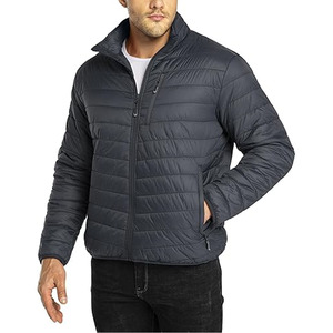 Veste d'hiver décontractée pour homme, veste matelassée en nylon de haute qualité avec design en plumes de canard, taille plus, tendance - Product Image 1