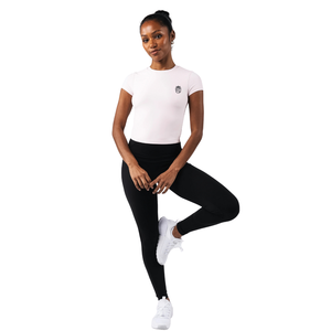 T-shirt à manches courtes double couche pour femme, rose thé, doux, extensible, idéal pour la gym, le yoga, l'entraînement et les loisirs sportifs - Product Image 4