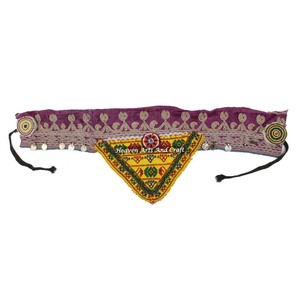 Vintage Belt Belly Dance Bead Afghani Traditional Waist Belt Kuchi Tribal BB061A <b>Old</b> Banjara Real Vintage Handmade Beaded Belts - Product Image 1