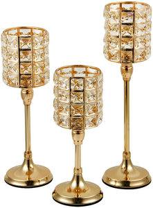 Noël nouvel an déco verre encadré bougeoir anniversaire de mariage américain luxueux cristal bougeoir en vente - Product Image 5