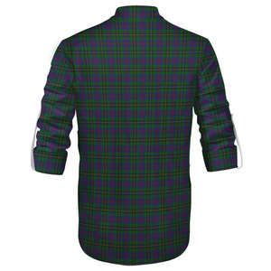 Chemises traditionnelles écossaises Jacobite Ghillie Kilt à manches longues et lacets, motif tartan, pour hommes, de haute qualité, couleur noire - Product Image 2