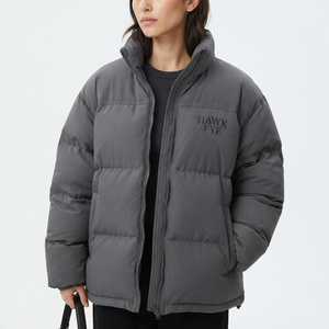 <b>Women's</b> <b>Padded</b> Jacket <b>Winter</b> Warm Quilted <b>Coat</b> Stand Collar Custom Logo Clothing Manufacturer - Product Image 1