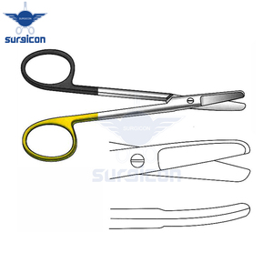 Ciseaux chirurgicaux Cottle 11,5 cm / 4-3/4 pouces, ciseaux incurvés type Bulldog, lame dentelée, Super Cut TC, précision médicale - Product Image 5
